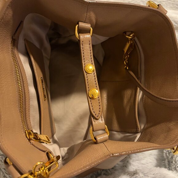 MIU MIU Vintage Madras Beige Leather Shoulder Bag - Picture 10 of 13